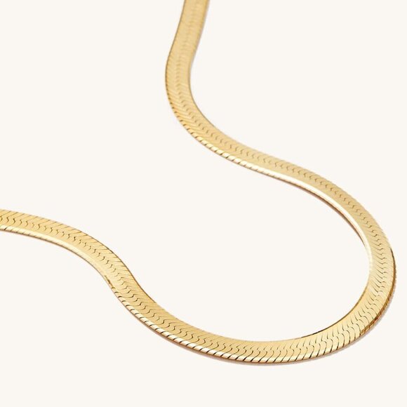 Yellow Gold Casual Women's Snake Bone Multi-Layer Necklace - Picture 4 of 6